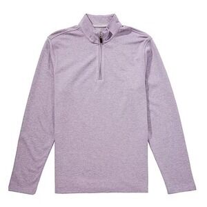Mizzen + Main Mens Large KPI Quarter Zip Lilac Orchid Heather Pullover NWT